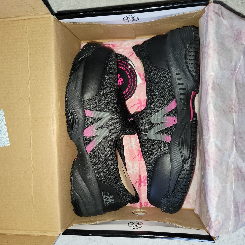 Women's Black and Pink Sneakers